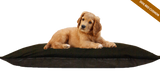 Black Cushion Dog Bed Fibre+Foam Filled Removable Fleece Cover