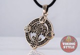 Yggdrasil Pendant II - Norse Symbols, Bronze