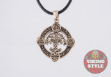 Yggdrasil Pendant II - Norse Symbols, Bronze