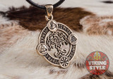 Yggdrasil Pendant II - Norse Symbols, Bronze