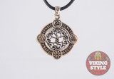 Yggdrasil Pendant - Norse Symbols, Bronze