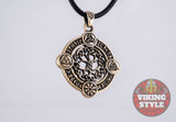 Yggdrasil Pendant - Norse Symbols, Bronze