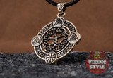 Yggdrasil Pendant - Norse Symbols, Bronze