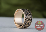 Vegvisir Ring - Band, Bronze