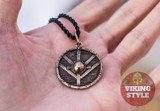 Viking Shield Pendant - Fehu, Bronze Viking Shield Pendant - Fehu, Bronze