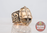 Viking Helmet Ring III - Bronze
