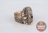 Viking Helmet Ring IV - Bronze