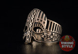 Viking Helmet Ring IV - Bronze