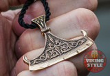 Viking Axe Head Pendant - Double Beard, Bronze