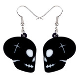 FREE OFFER Halloween Black Skull Mask Earrings