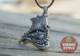 Viking Ship Pendant II - Drakkar, 925 Silver