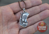 Viking Ship Pendant - Drakkar, 925 Silver