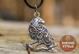Norse Raven Pendant - Hræfn, 925 Silver