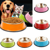 Colored Stainless Steel Travel Food Water Bowls