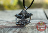 Mjölnir Pendant - Huginn & Muninn, 925 Silver