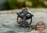 Mjölnir Pendant - Huginn & Muninn, 925 Silver