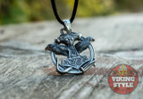 Mjölnir Pendant - Huginn & Muninn, 925 Silver