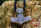 Mjölnir Pendant - Face, 925 Silver