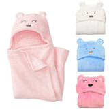 Cute Animal Cartoon Super Soft Babies Blanket Hooded