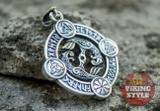 Huginn & Muninn Pendant - Norse Symbols, 925 Silver