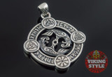 Huginn & Muninn Pendant - Norse Symbols, 925 Silver
