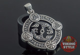 Huginn & Muninn Pendant - Norse Symbols, 925 Silver