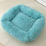 Plush Cat and dog Bed House Warm Soft Square Nest Winter Pet Cushion Mats