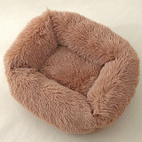 Plush Cat and dog Bed House Warm Soft Square Nest Winter Pet Cushion Mats
