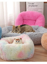 Plush Cat and dog Bed House Warm Soft Square Nest Winter Pet Cushion Mats