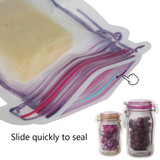 Portable Mason Jar Bags Reusable Seal Food Saver Storage Bags Organizer 20 Pcs Ziplock Bags
