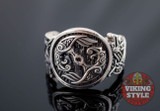 Huginn & Muninn Ring - Wolf, 925 Silver