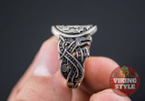 Huginn & Muninn Ring - Wolf, 925 Silver