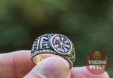 Vegvísir Ring - Odin Collection, 925 Silver