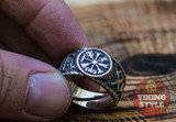 Vegvísir Ring - Odin Collection, 925 Silver