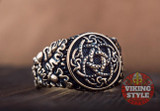 Jörmungandr Ring - Oak Leaves, Bronze