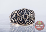 Jörmungandr Ring - Oak Leaves, Bronze