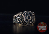 Jörmungandr Ring - Oak Leaves, Bronze