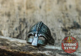 Viking Helmet Ring - 925 Silver