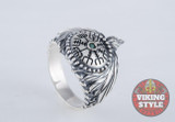 Vegvísir Ring II - Corvus, 925 Silver