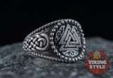 Valknut Ring II - Endless Knot, 925 Silver