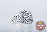 Vegvísir Ring - Endless Knot, 925 Silver