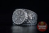 Vegvísir Ring - Dragon, 925 Silver