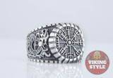 Vegvísir Ring - Dragon, 925 Silver