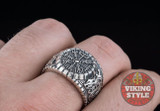 Vegvísir Ring - Dragon, 925 Silver