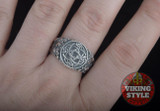 Jörmungandr Ring - Oak Leaves, 925 Silver