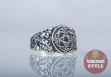 Jörmungandr Ring - Oak Leaves, 925 Silver