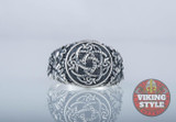 Jörmungandr Ring - Oak Leaves, 925 Silver