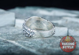 Vegvísir Ring - Oak Leaves, 925 Silver