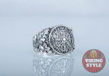 Vegvísir Ring - Oak Leaves, 925 Silver