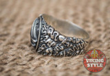 Valknut Ring II - Oak Leaves, 925 Silver